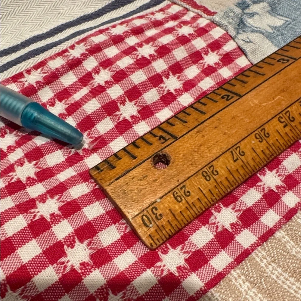 Eddie Bauer HOME DUVET LINEN COTTON VINTAGE Patchwork Comforter Cover KING 2508